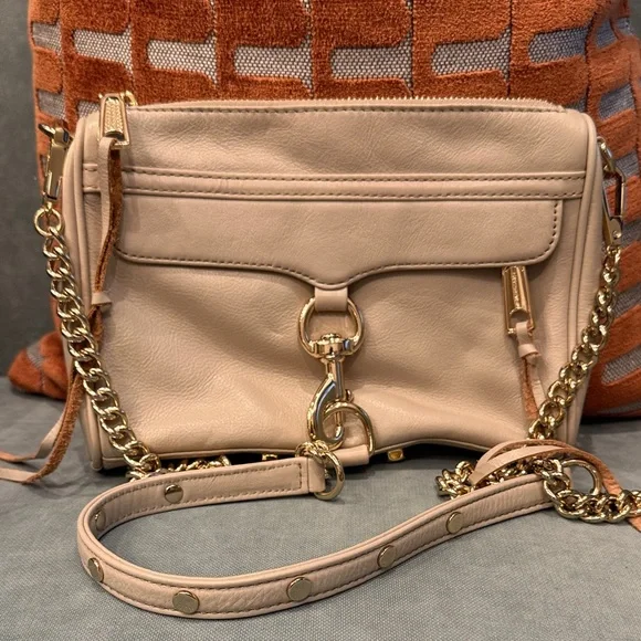 Rebecca Minkoff Taupe Leather Crossbody Bag - Picture 2 of 2